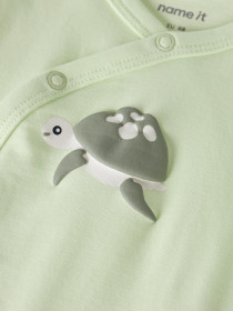 NAME IT Kortærmet Wrap Body Vacion Lime Cream Turtle